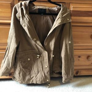 Brown jacket with a cinched waist